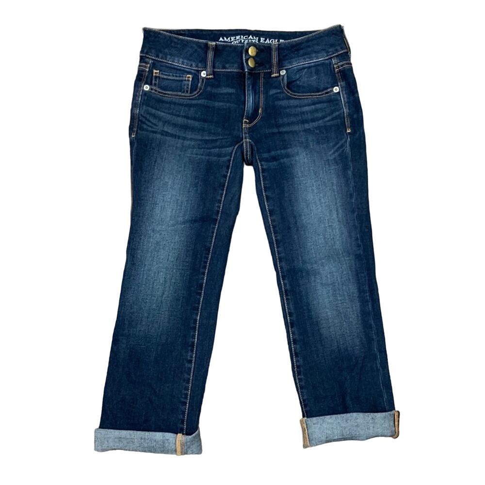 American Eagle Super Stretch Artist Crop Dark Wash Jeans